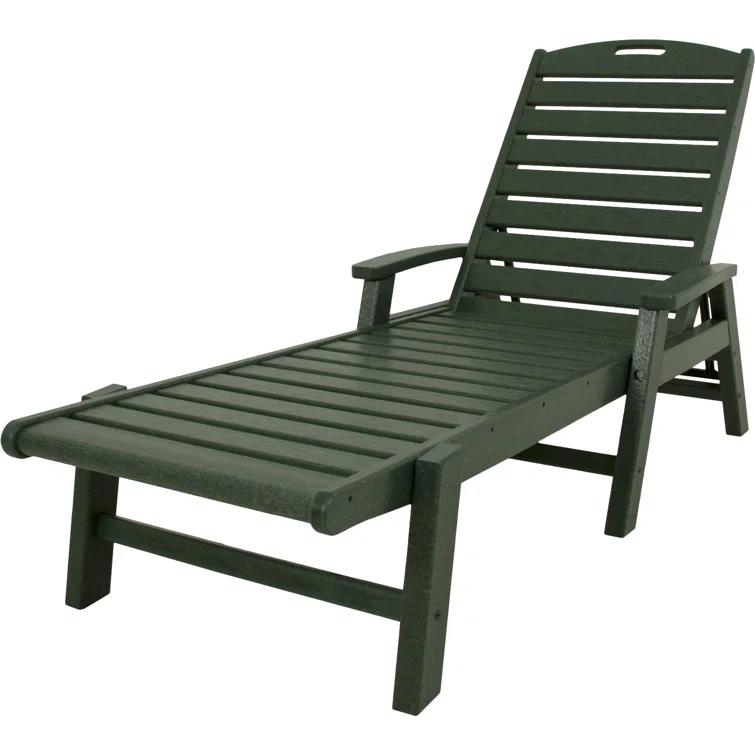 Yacht Club Chaise with Arms - Stackable