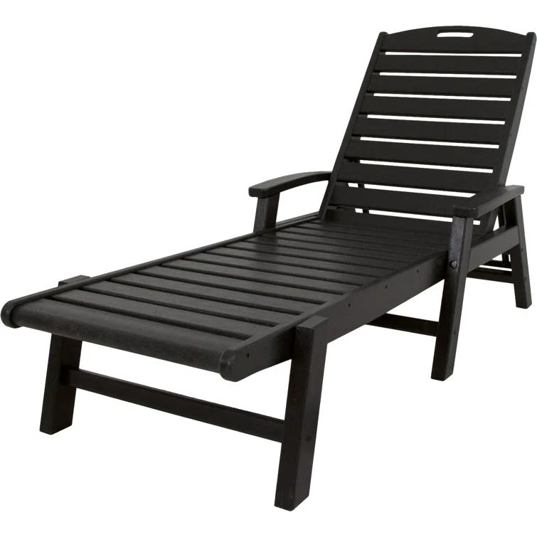 Yacht Club Chaise with Arms - Stackable