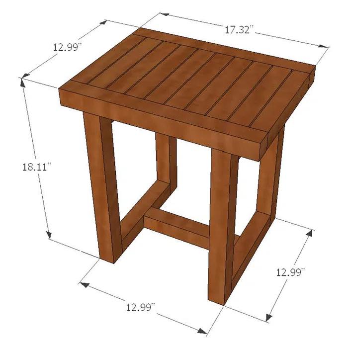 Aqua Teak Spa 17.25'' W Teak Shower Bench