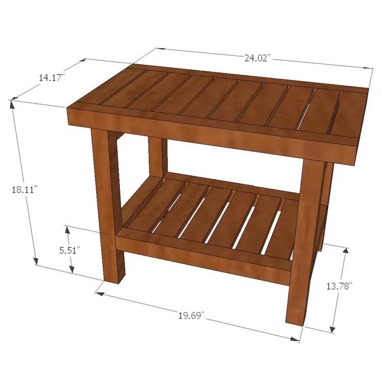 Aqua Teak Spa 24'' W Teak Shower Bench