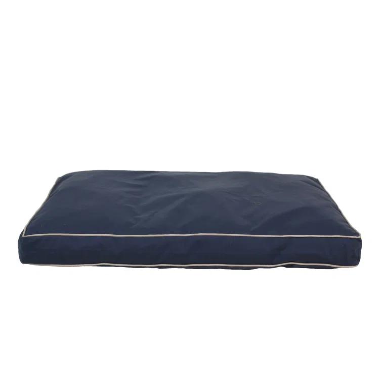 Carolina Pet Company Classic Twill Rectangular Pet Bed in Red with Khaki Cording