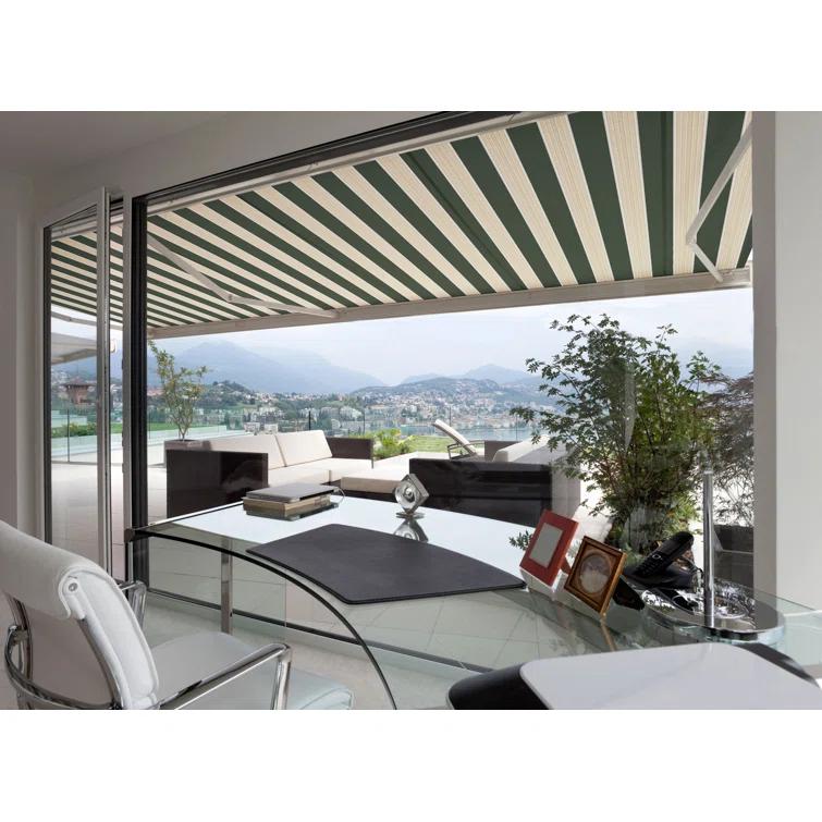 Advaning 10.5'' Fabric, Metal Cover Retractable Patio Awning