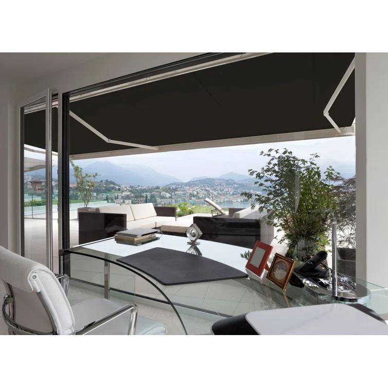 Advaning 10.5'' Fabric, Metal Cover Retractable Patio Awning
