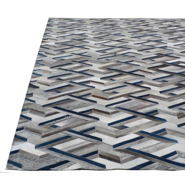 Natural Hide Cowhide Geometric Indoor Rug