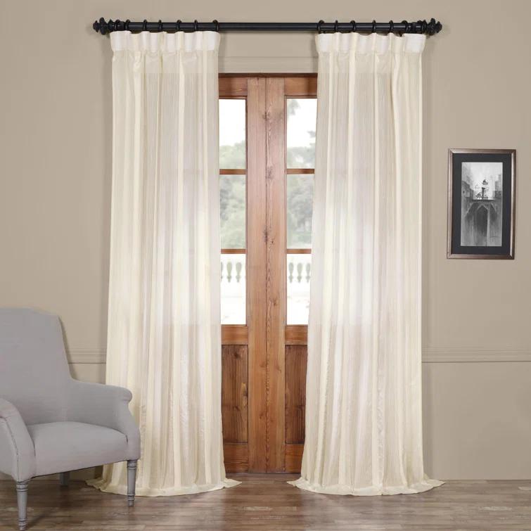 Rylene Synthetic Sheer Curtain Single Panel