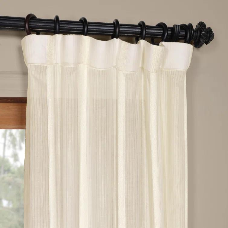Rylene Synthetic Sheer Curtain Single Panel