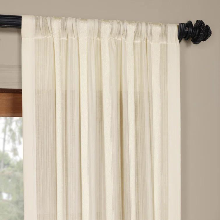 Rylene Synthetic Sheer Curtain Single Panel