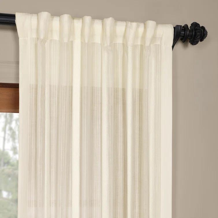 Rylene Synthetic Sheer Curtain Single Panel