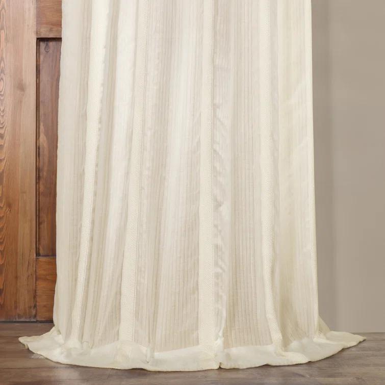 Rylene Synthetic Sheer Curtain Single Panel
