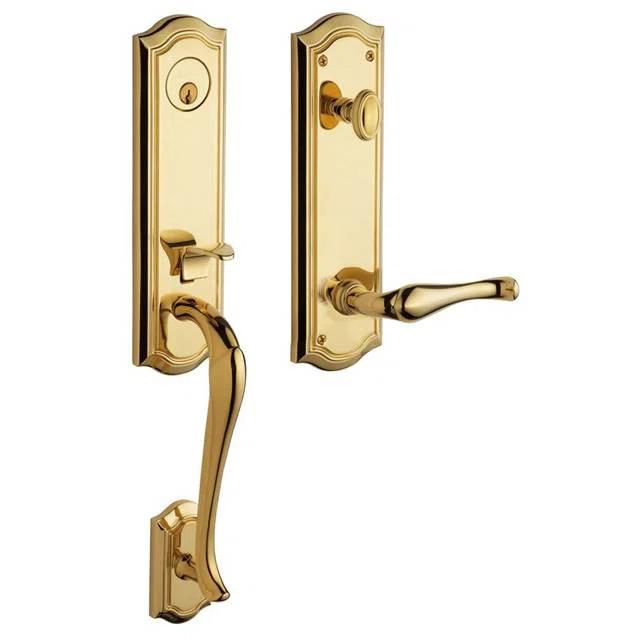 Bethpage Handleset with Single Cylinder Deadbolt and Door and Rosette