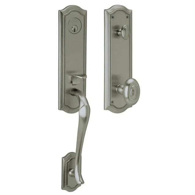 Bethpage Handleset with Single Cylinder Deadbolt and Door Knob and Rosette