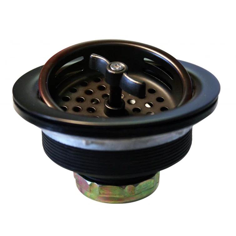 3-1/2" Wing Nut Twist Style Kitchen Sink Basket Strainer