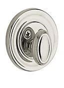 Polished Nickel Round Exterior Smart Deadbolt