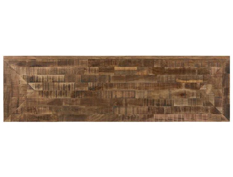 Transitional 64" Brown Entertainment Console with Cabinet