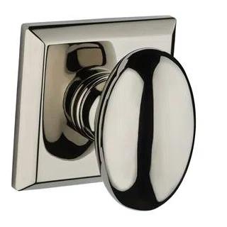 Ellipse Privacy Door Knob with Traditional Round Rose
