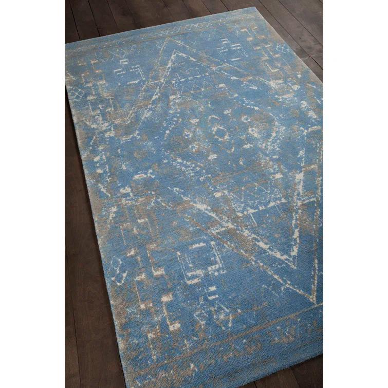 Tayla Hand-Tufted Blue Area Rug