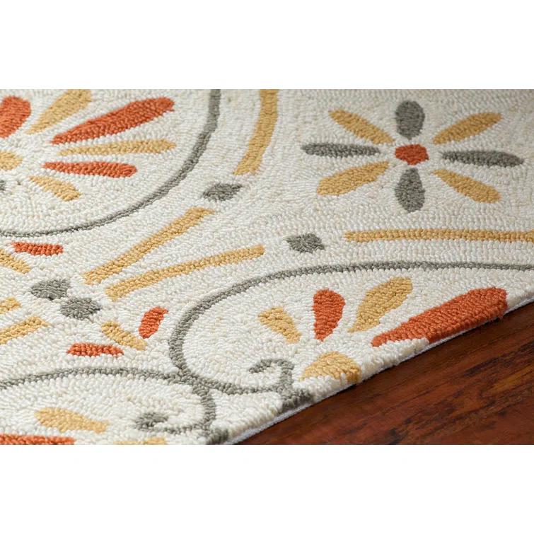 Terra Patterned Cream Area Rug