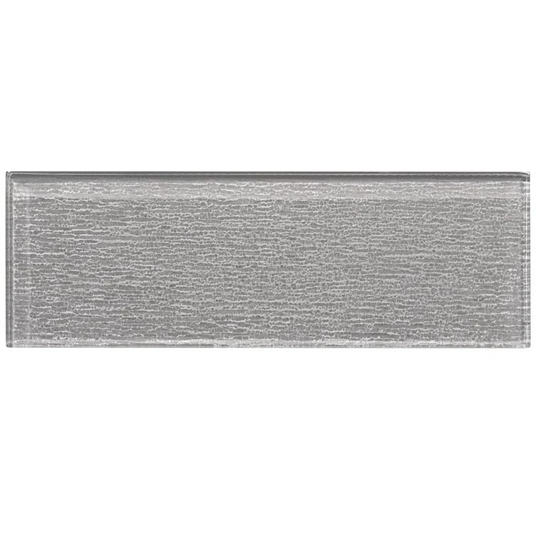 Premium Textured 4" x 12" Straight Edge Glass Subway Tile