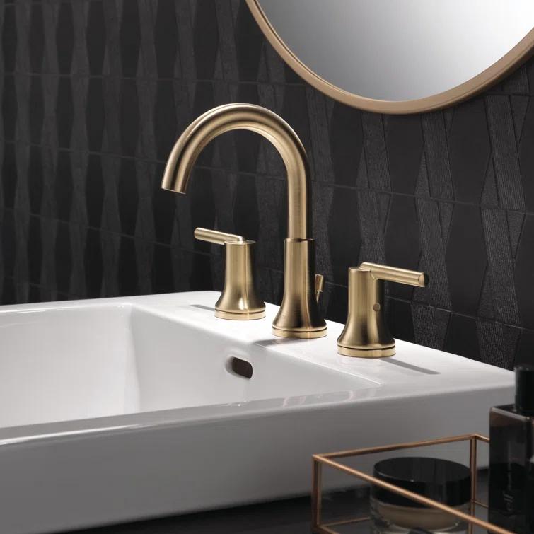 Trinsic Widespread Bathroom Faucet 3 Hole, 2-handle Bathroom Sink Faucet with Drain Assembly