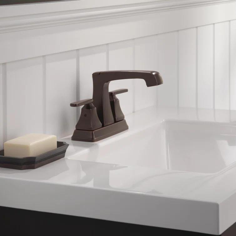 Ashlyn Centerset Bathroom Faucet with Drain Assembly, 2-handle Bathroom Sink Faucet