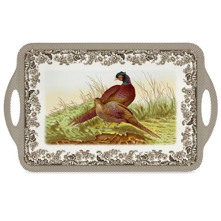 Pimpernel Pimpernel Woodland Large Melamine Hndld Tray 18.9 X11.6"