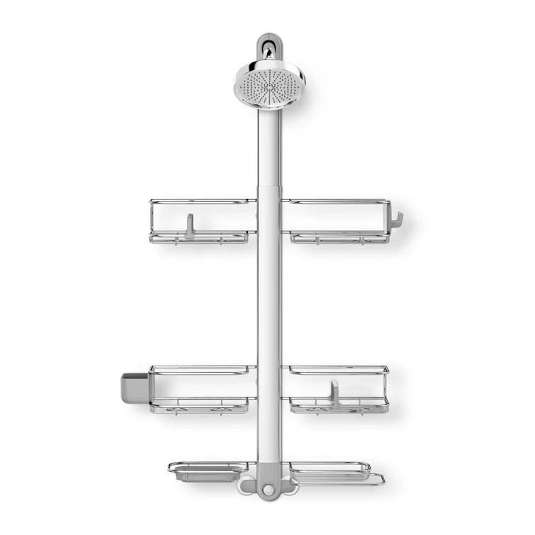 Simplehuman Adjustable Shower Caddy, Stainless Steel and Anodized Aluminum