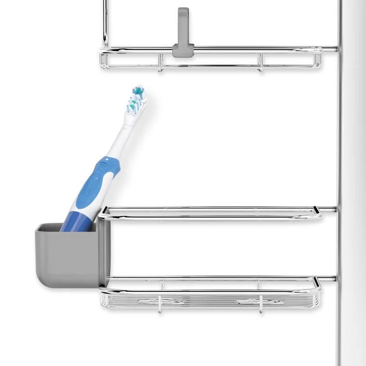 Simplehuman Adjustable Shower Caddy, Stainless Steel and Anodized Aluminum