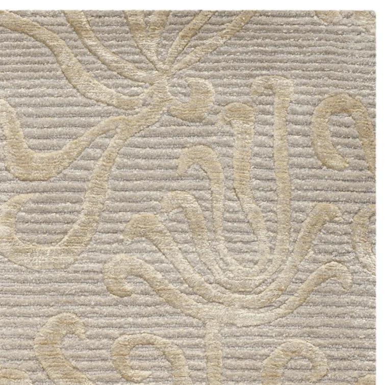 Martha Stewart Silk & Wool Pile Floral Rug