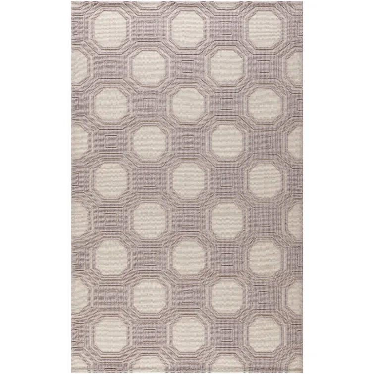 Martha Stewart Puzzle Hand Woven Wool Geometric Rug