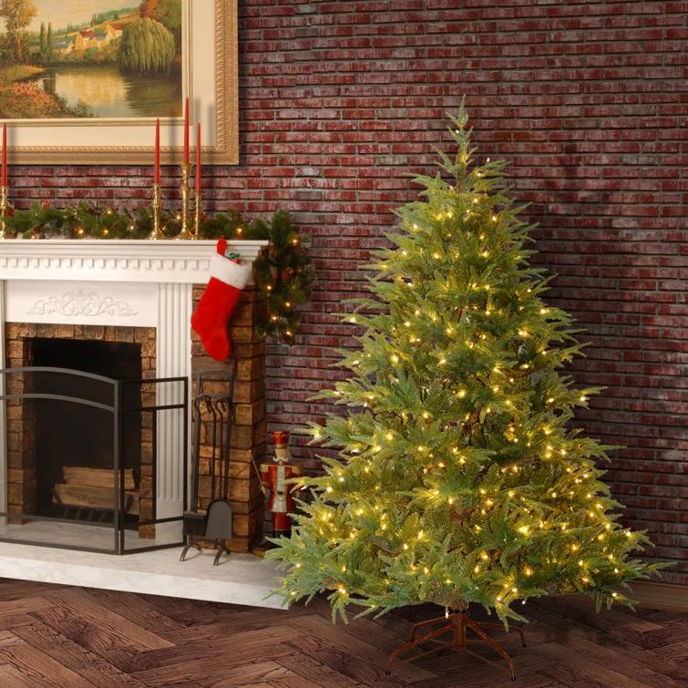 6.5' Prelit LED Medium Jersey Fraser Fir Artificial Christmas Tree Dual Color Lights - National Tree Company
