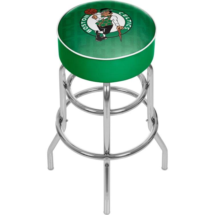 Trademark Global Upholstered Counter Stool with Metal Frame