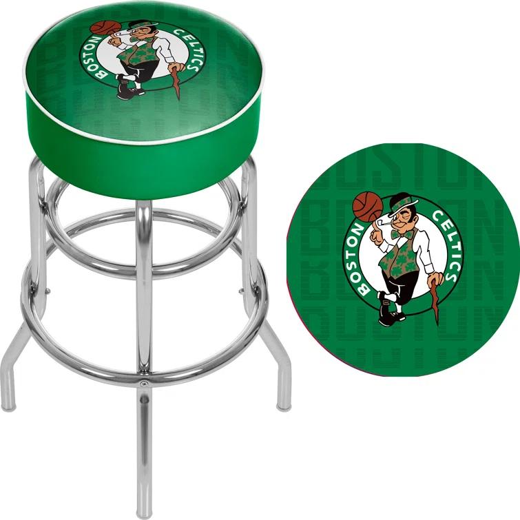 Trademark Global Upholstered Counter Stool with Metal Frame
