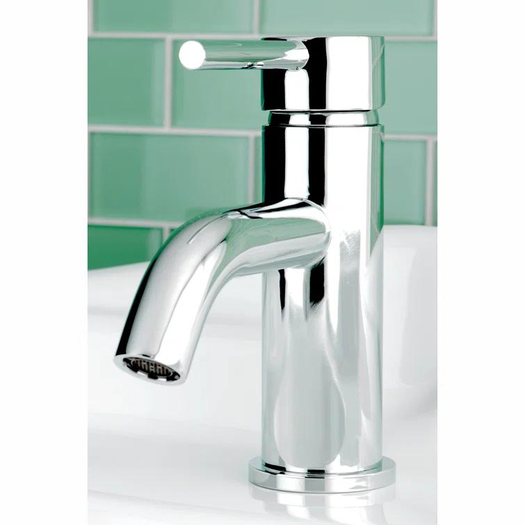 Kingston Brass Concord Single-Handle 1-Hole Deck Mount Bathroom Faucet with Push Pop-Up
