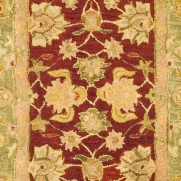 Anatolia AN522 Hand Tufted Indoor Area Rug - Red/Moss - 8'x8' - Safavieh