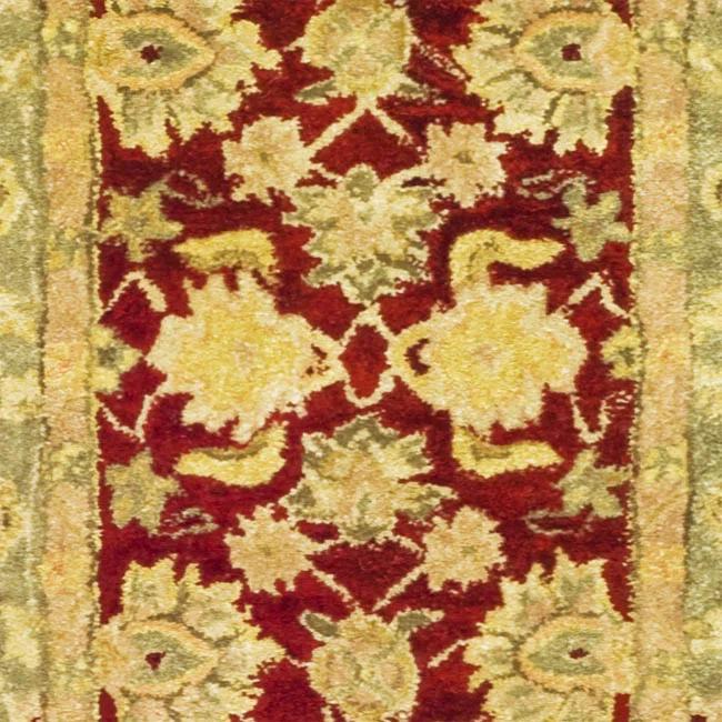 Anatolia AN522 Hand Tufted Indoor Area Rug - Red/Moss - 8'x8' - Safavieh