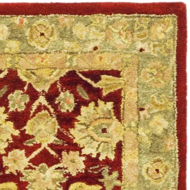 Anatolia AN522 Hand Tufted Indoor Area Rug - Red/Moss - 8'x8' - Safavieh