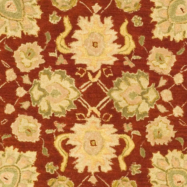 Anatolia AN522 Hand Tufted Indoor Area Rug - Red/Moss - 8'x8' - Safavieh