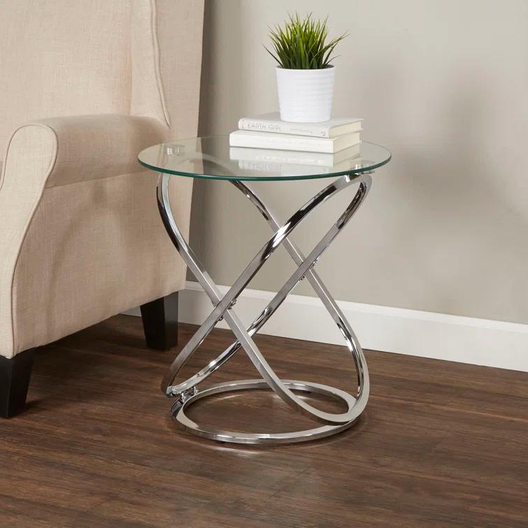 Etta Avenue™ Dimitri Glass Top End Table