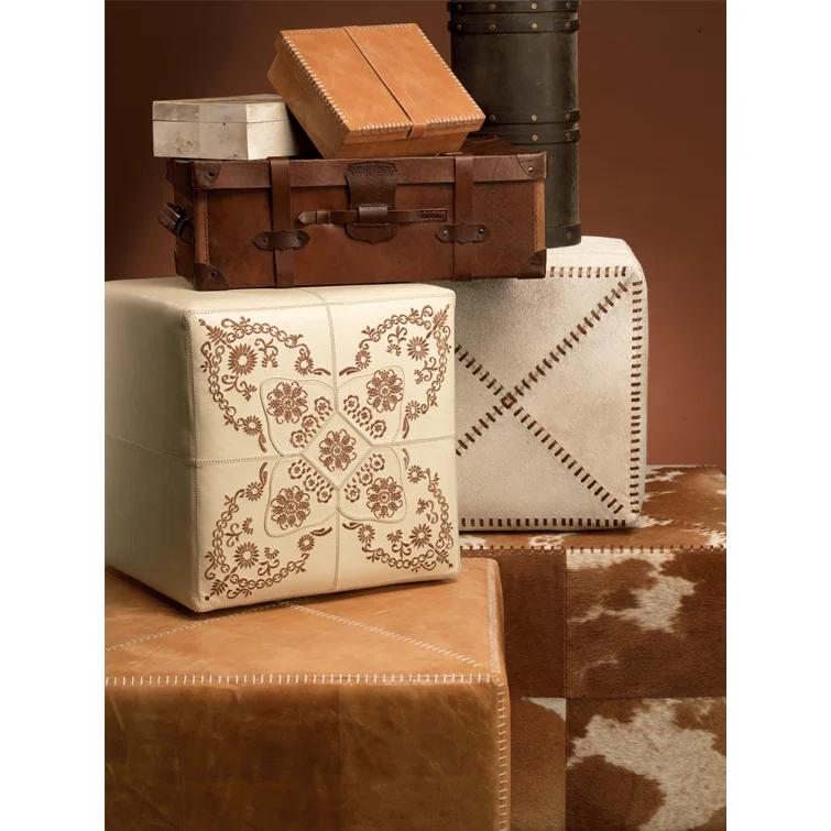Jamie Young Company Leather Pouf