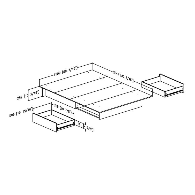 Step One Full/Queen Platform Bed