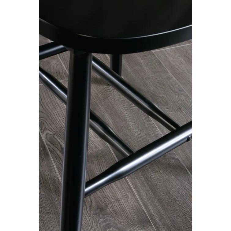Transitional Black Oak Windsor Side Chair Set of 2