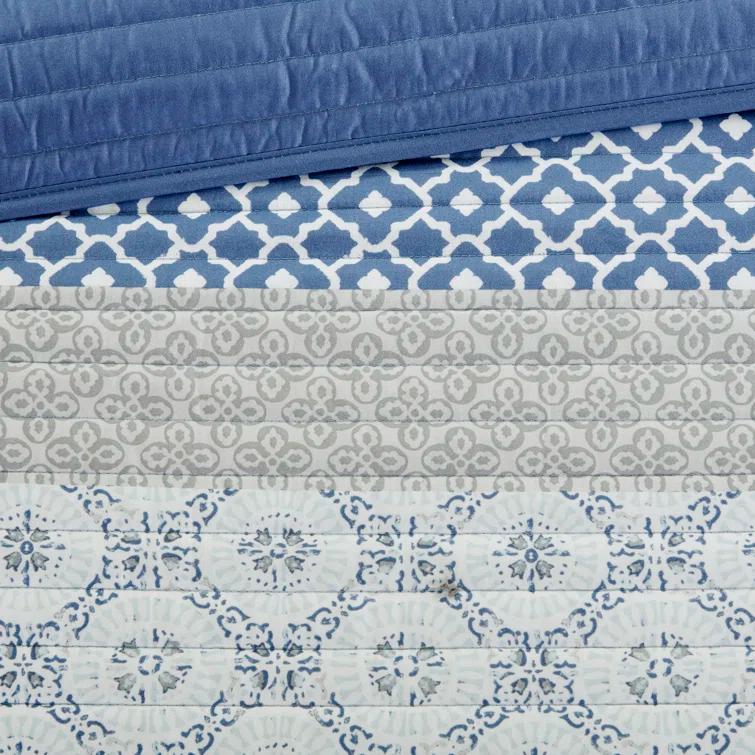 Madison Park Essentials Sybil Quilt Set with Cotton Bed Sheets