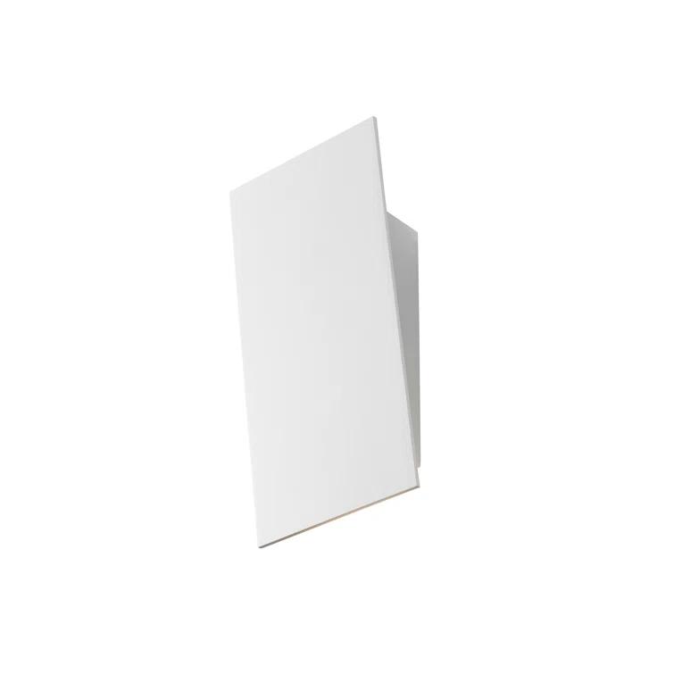 Darcia Angled Plane Narrow LED Wall Sconce - Textured White