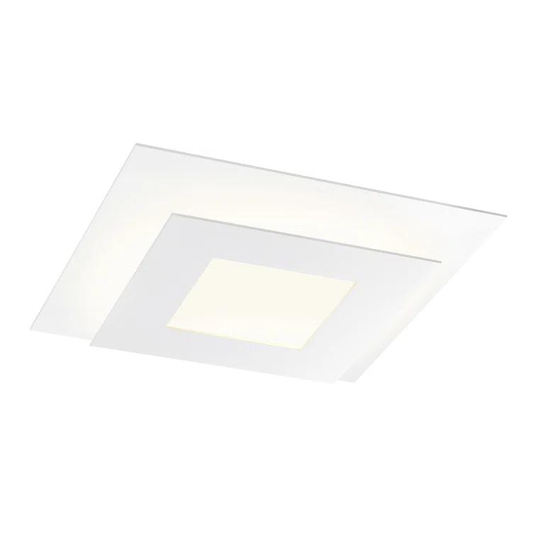 Textured White Aluminum LED Indoor/Outdoor Ceiling Light