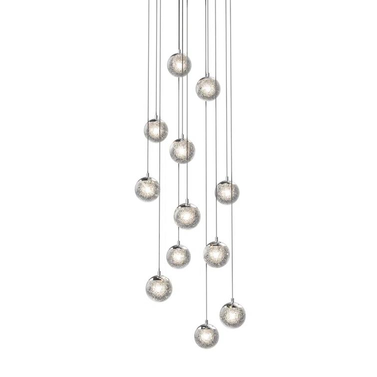 SONNEMAN Champagne Bubbles - Light Polished Chrome Cluster Pendant