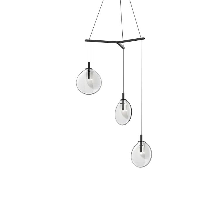 Cantina 3 - Light Satin Black Cluster Pendant