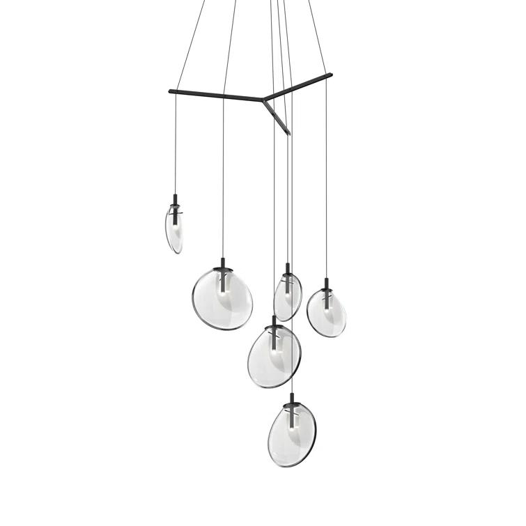 Cantina 6 - Light Satin Black Cluster Pendant