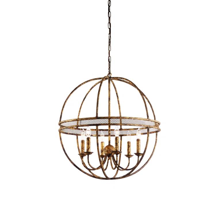 Tuscan 6 - Light Geometric Chandelier
