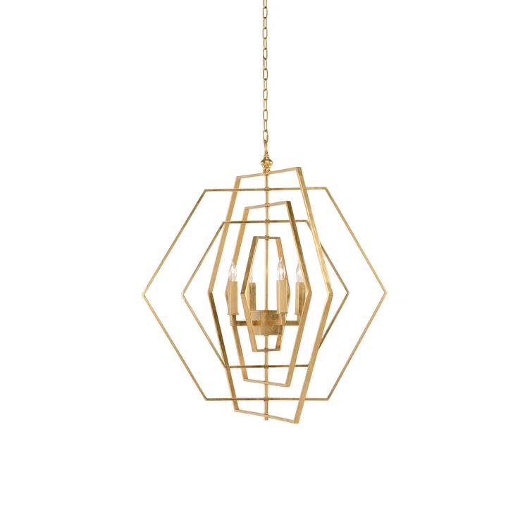 4 - Light Geometric Chandelier