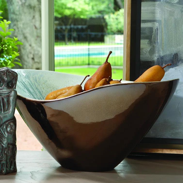 Marta's Bowl-Bronze Reactive Blue